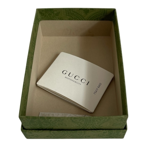 Authentic Empty GUCCI BOX Small Green Damask Print Accessories Jewelry Pin Box - Picture 3 of 4